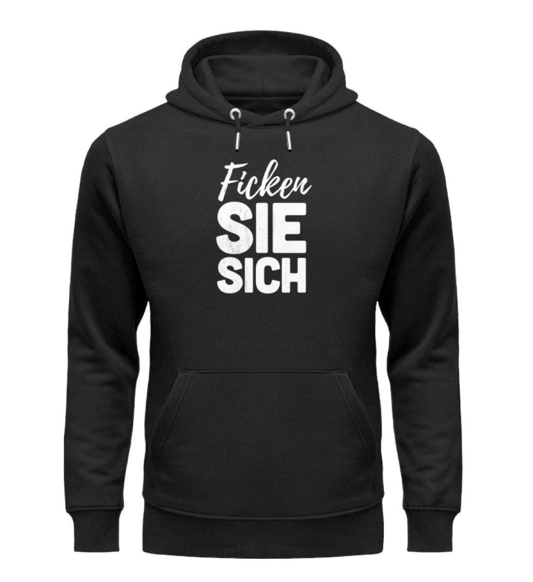 F!cken Sie sich - Words on Shirts - PR  - Unisex Organic Hoodie - Words on Shirts Sag es mit dem Mittelfinger Shirts Hoodies Sweatshirt Taschen Gymsack Spruch Sprüche Statement