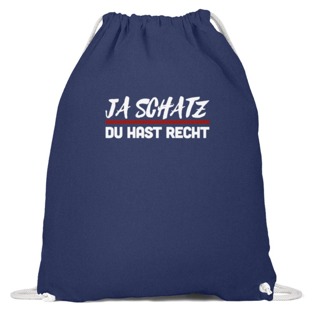 Ja Schatz Du Hast Recht Words on Shirts  - Baumwoll Gymsac