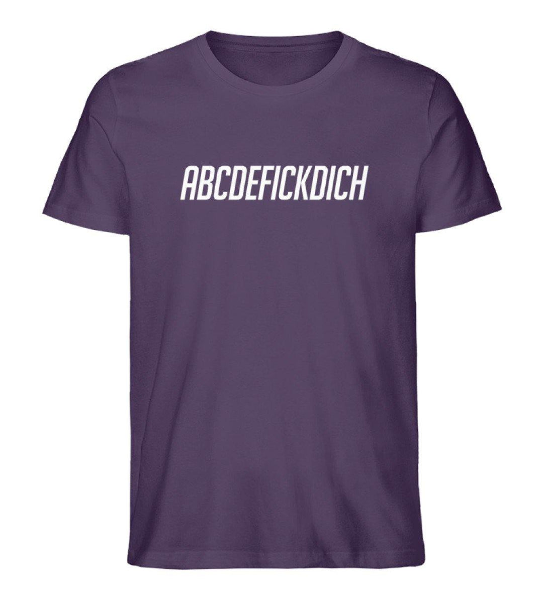 ABCDEFICKDICH -  Words on Shirts - PR  - Herren Premium Organic Shirt - Words on Shirts Sag es mit dem Mittelfinger Shirts Hoodies Sweatshirt Taschen Gymsack Spruch Sprüche Statement