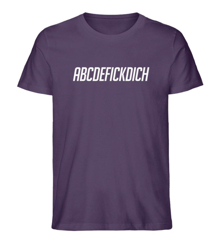 ABCDEFICKDICH -  Words on Shirts - PR  - Herren Premium Organic Shirt - Words on Shirts Sag es mit dem Mittelfinger Shirts Hoodies Sweatshirt Taschen Gymsack Spruch Sprüche Statement
