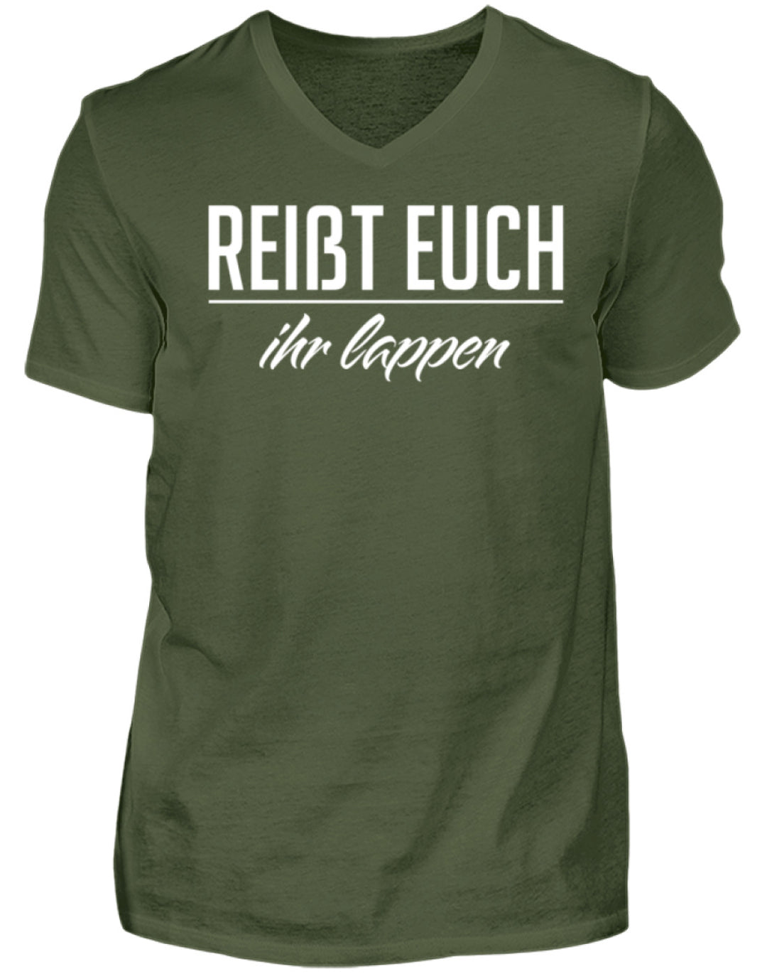 Reißt Euch Ihr Lappen  - Herren V-Neck Shirt - Words on Shirts