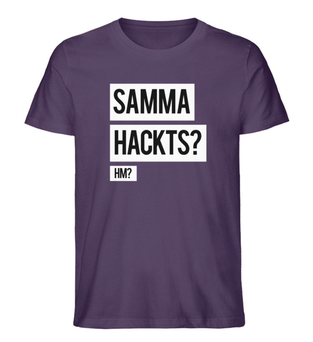 Samma Hackts? Hm?- Words on Shirts - PR  - Herren Premium Organic Shirt