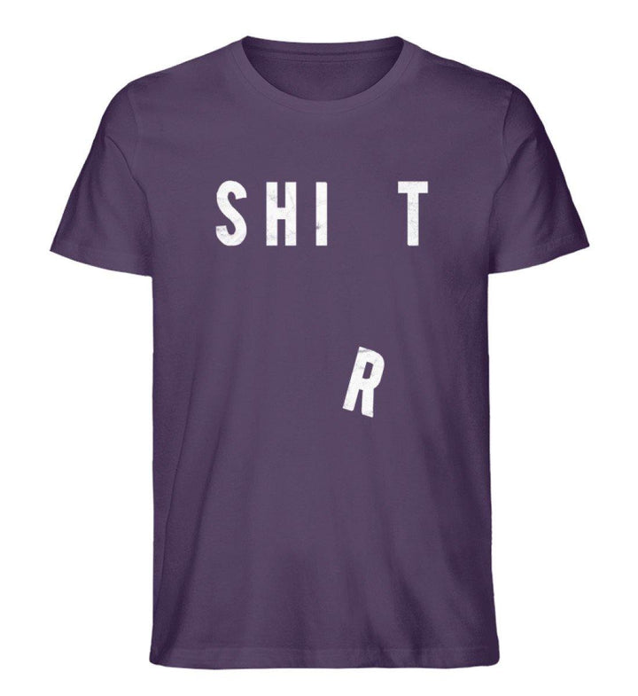 Shit Shirt - Words on Shirts - PR  - Herren Premium Organic Shirt - Words on Shirts Sag es mit dem Mittelfinger Shirts Hoodies Sweatshirt Taschen Gymsack Spruch Sprüche Statement