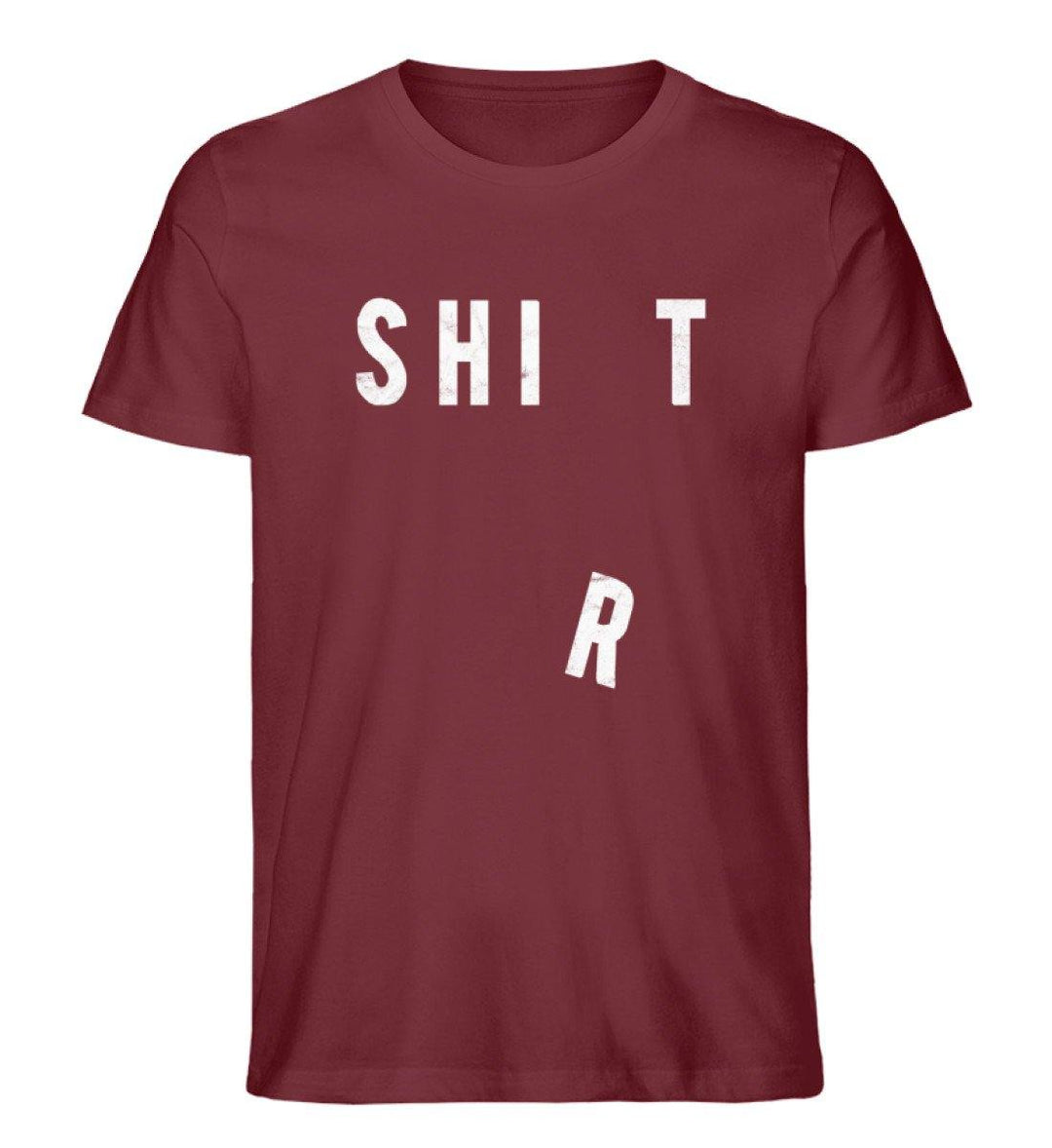 Shit Shirt - Words on Shirts - PR  - Herren Premium Organic Shirt - Words on Shirts Sag es mit dem Mittelfinger Shirts Hoodies Sweatshirt Taschen Gymsack Spruch Sprüche Statement