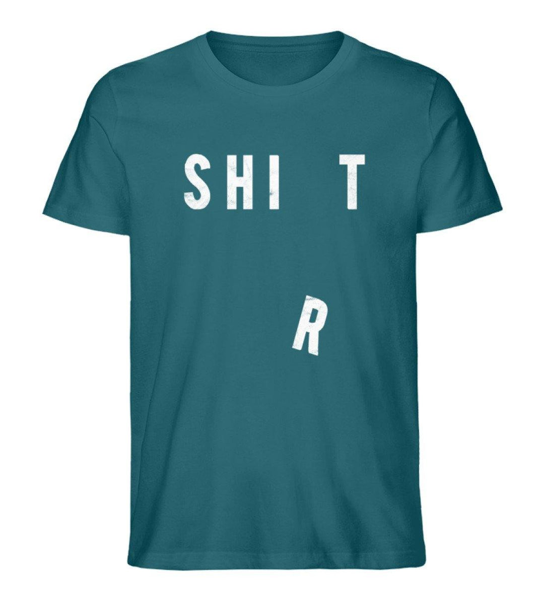 Shit Shirt - Words on Shirts - PR  - Herren Premium Organic Shirt - Words on Shirts Sag es mit dem Mittelfinger Shirts Hoodies Sweatshirt Taschen Gymsack Spruch Sprüche Statement