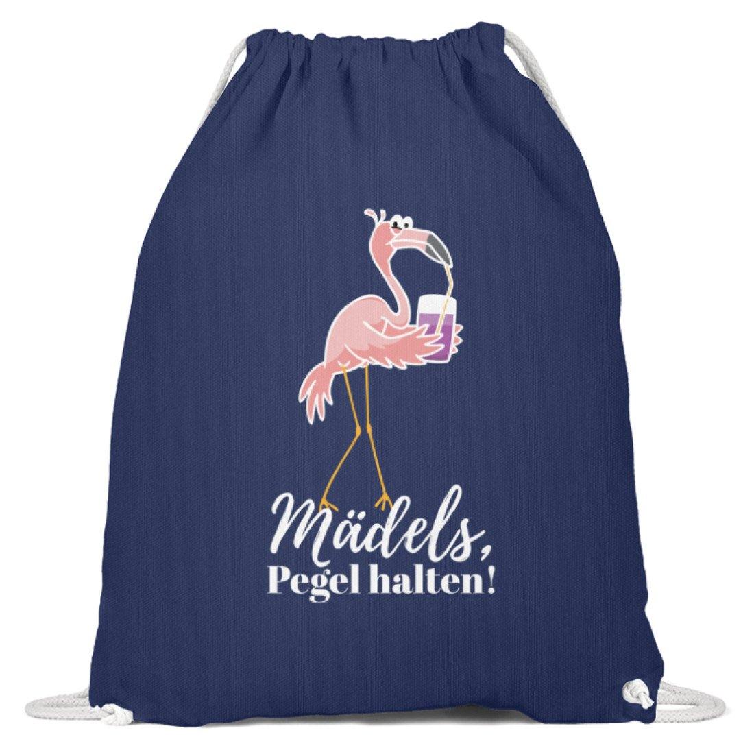 Mädels Pegel halten - Flamingo  - Baumwoll Gymsac