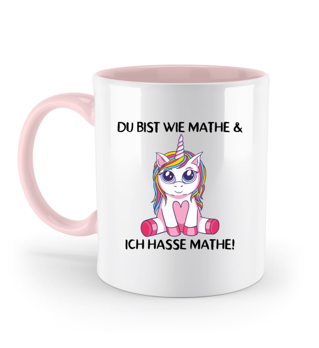 Du bist wie Mathe - Einhorn TF  - Zweifarbige Tasse