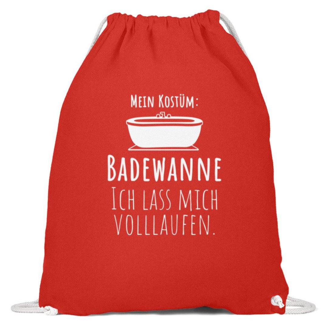 Kostüm Badewanne - Words on Shirts  - Baumwoll Gymsac - Karneval,  Fasching & Fastnacht - Words on Shirts Sag es mit dem Mittelfinger Shirts Hoodies Sweatshirt Taschen Gymsack Spruch Sprüche Statement