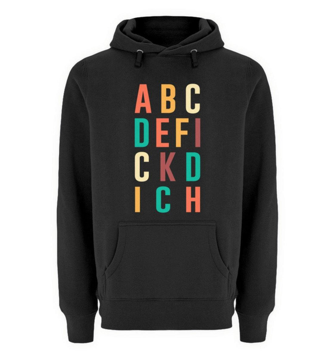 ABCDEFICKDICH - Words on Shirts  - Unisex Premium Kapuzenpullover - Words on Shirts Sag es mit dem Mittelfinger Shirts Hoodies Sweatshirt Taschen Gymsack Spruch Sprüche Statement