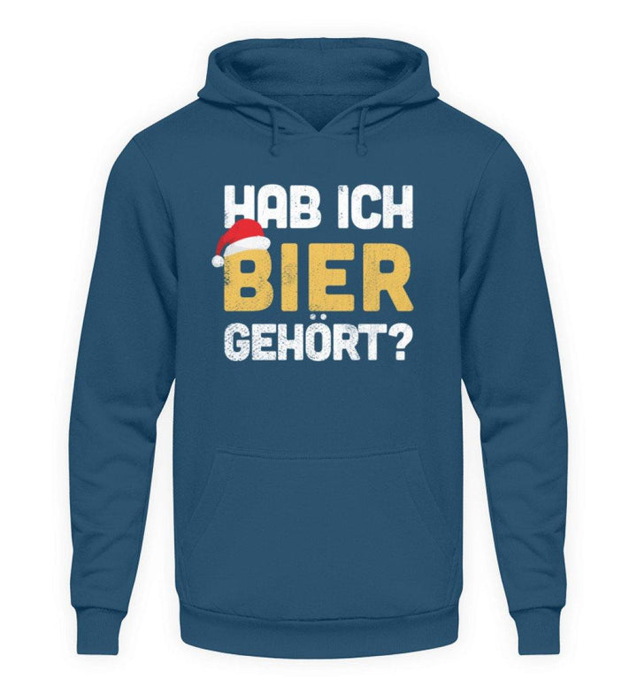 Hab ich Bier gehört? - Words on Shirts  - Unisex Kapuzenpullover Hoodie - Words on Shirts Sag es mit dem Mittelfinger Shirts Hoodies Sweatshirt Taschen Gymsack Spruch Sprüche Statement