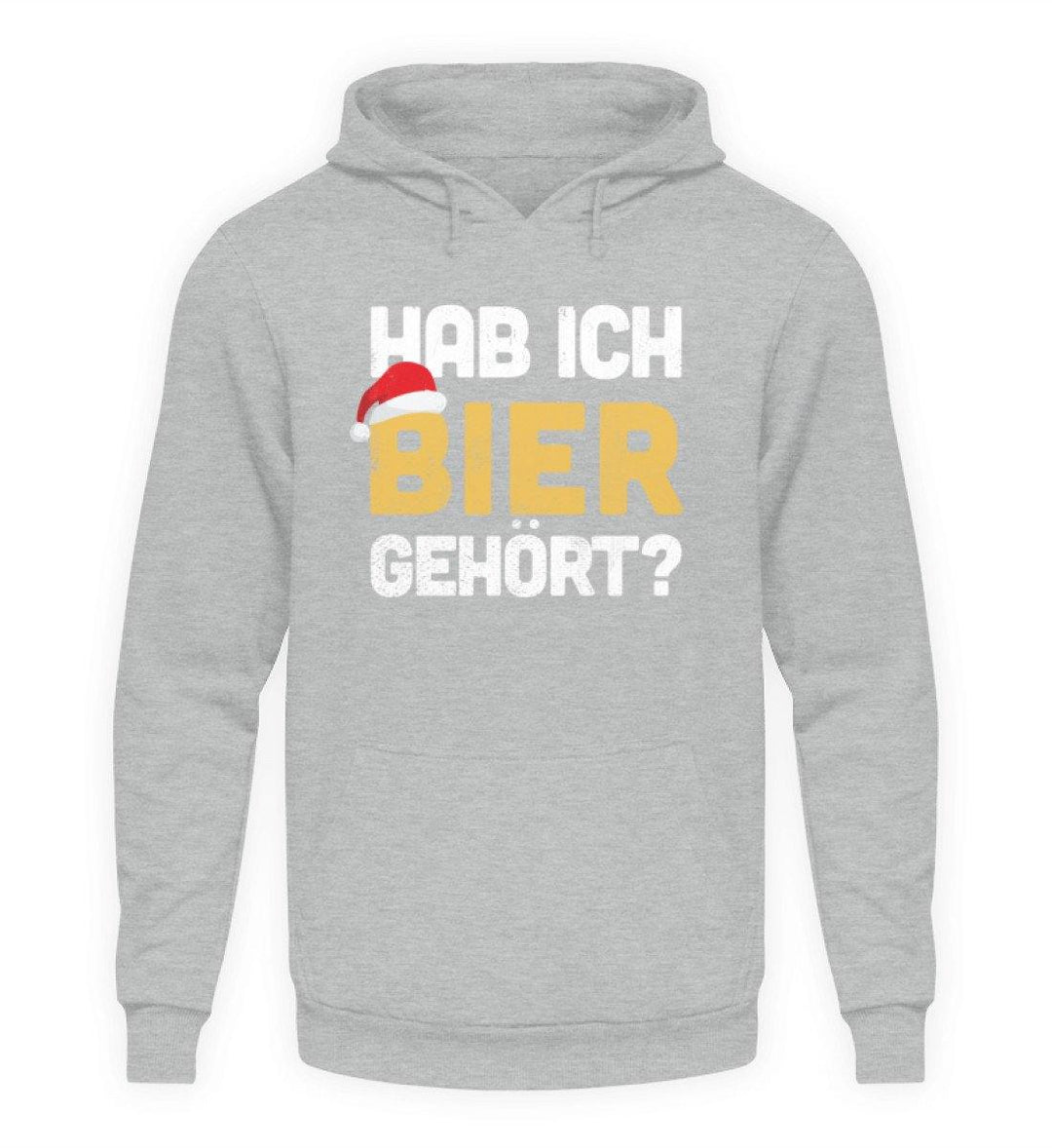 Hab ich Bier gehört? - Words on Shirts  - Unisex Kapuzenpullover Hoodie - Words on Shirts Sag es mit dem Mittelfinger Shirts Hoodies Sweatshirt Taschen Gymsack Spruch Sprüche Statement