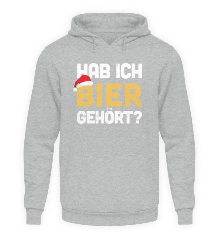 Hab ich Bier gehört? - Words on Shirts  - Unisex Kapuzenpullover Hoodie - Words on Shirts Sag es mit dem Mittelfinger Shirts Hoodies Sweatshirt Taschen Gymsack Spruch Sprüche Statement