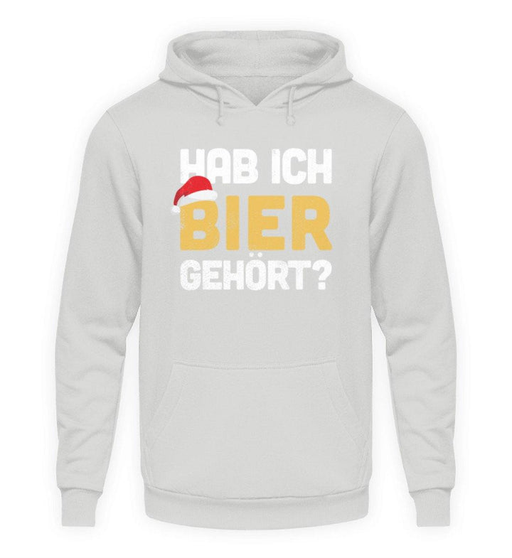 Hab ich Bier gehört? - Words on Shirts  - Unisex Kapuzenpullover Hoodie - Words on Shirts Sag es mit dem Mittelfinger Shirts Hoodies Sweatshirt Taschen Gymsack Spruch Sprüche Statement