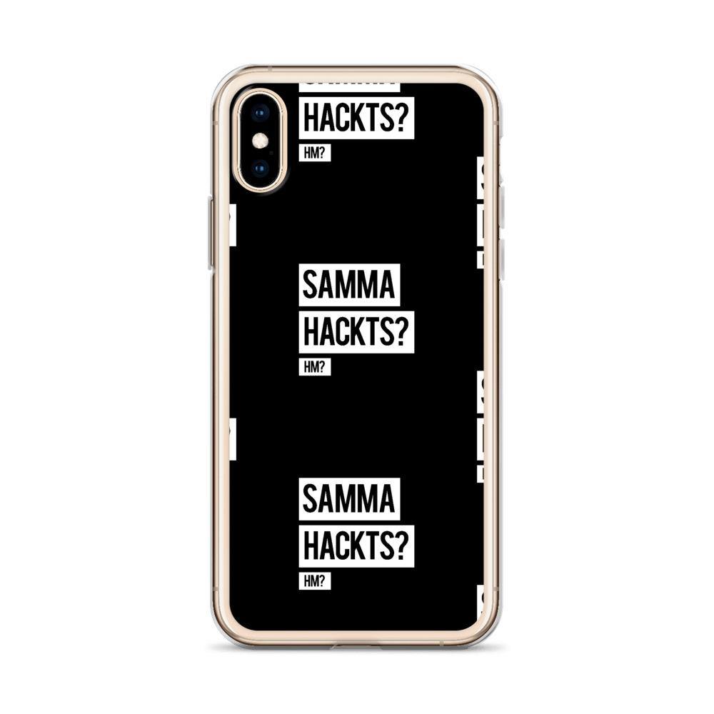 iPhone Hülle - Samma Hackts? Hm? - Pattern - Words on Shirts Sag es mit dem Mittelfinger Shirts Hoodies Sweatshirt Taschen Gymsack Spruch Sprüche Statement