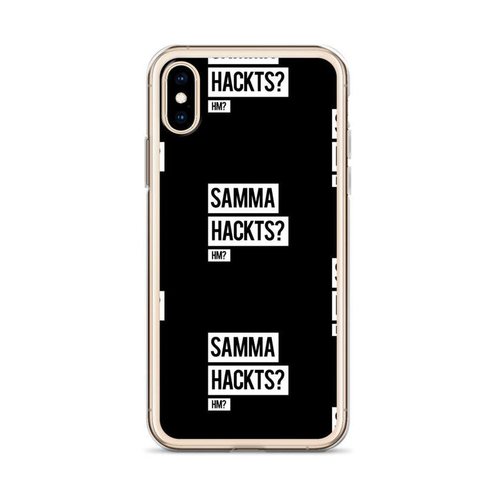 iPhone Hülle - Samma Hackts? Hm? - Pattern - Words on Shirts Sag es mit dem Mittelfinger Shirts Hoodies Sweatshirt Taschen Gymsack Spruch Sprüche Statement