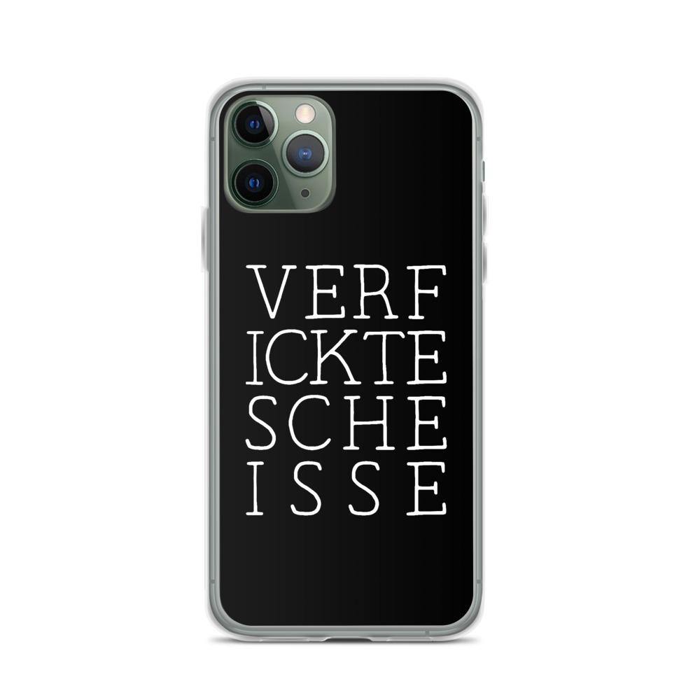 iPhone Hülle - VERFICKTESCHEISSE - Words on Shirts Sag es mit dem Mittelfinger Shirts Hoodies Sweatshirt Taschen Gymsack Spruch Sprüche Statement