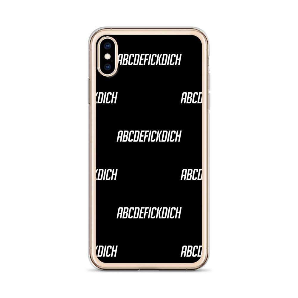 iPhone Hülle - ABCDEFICKDICH - Pattern - Words on Shirts Sag es mit dem Mittelfinger Shirts Hoodies Sweatshirt Taschen Gymsack Spruch Sprüche Statement