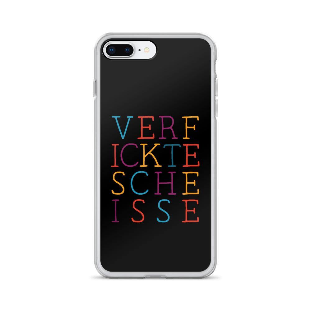 iPhone Hülle - VERFICKTESCHEISSE - Words on Shirts Sag es mit dem Mittelfinger Shirts Hoodies Sweatshirt Taschen Gymsack Spruch Sprüche Statement