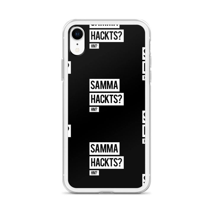 iPhone Hülle - Samma Hackts? Hm? - Pattern - Words on Shirts Sag es mit dem Mittelfinger Shirts Hoodies Sweatshirt Taschen Gymsack Spruch Sprüche Statement