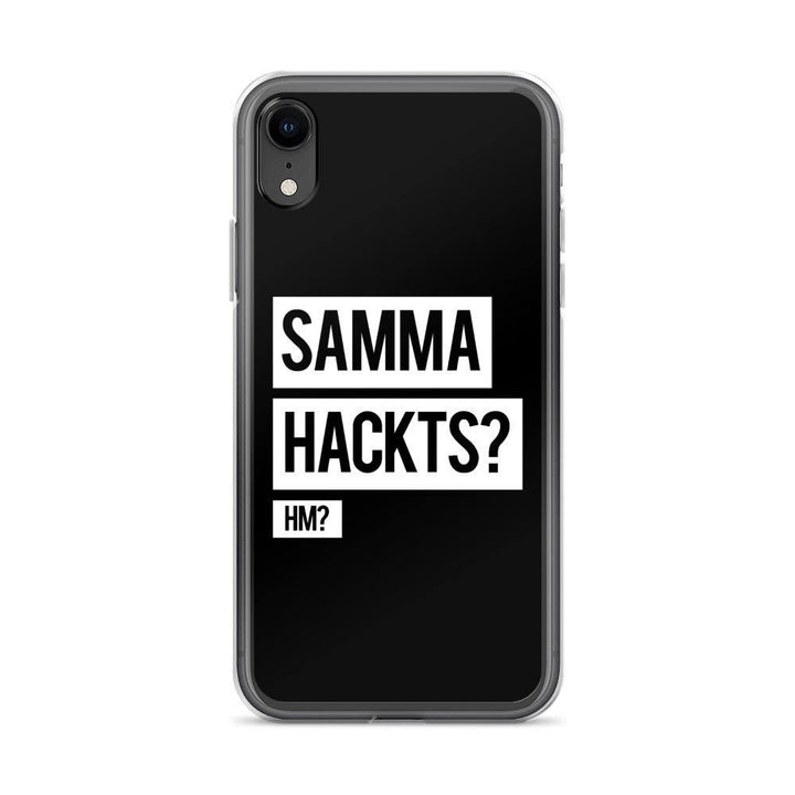 iPhone Hülle -  Samma Hackts? Hm? - Words on Shirts Sag es mit dem Mittelfinger Shirts Hoodies Sweatshirt Taschen Gymsack Spruch Sprüche Statement