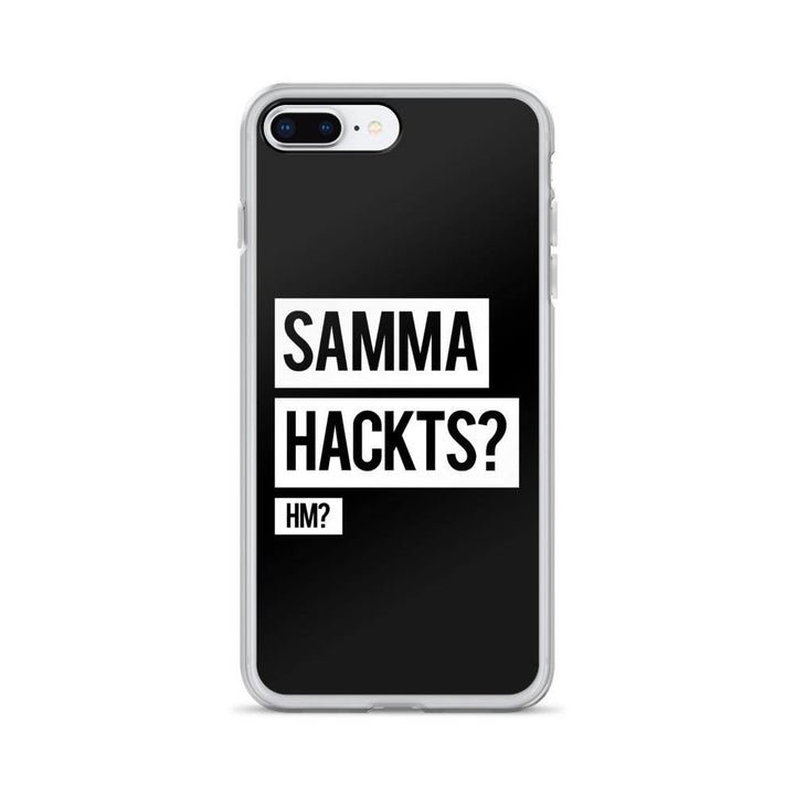 iPhone Hülle -  Samma Hackts? Hm? - Words on Shirts Sag es mit dem Mittelfinger Shirts Hoodies Sweatshirt Taschen Gymsack Spruch Sprüche Statement