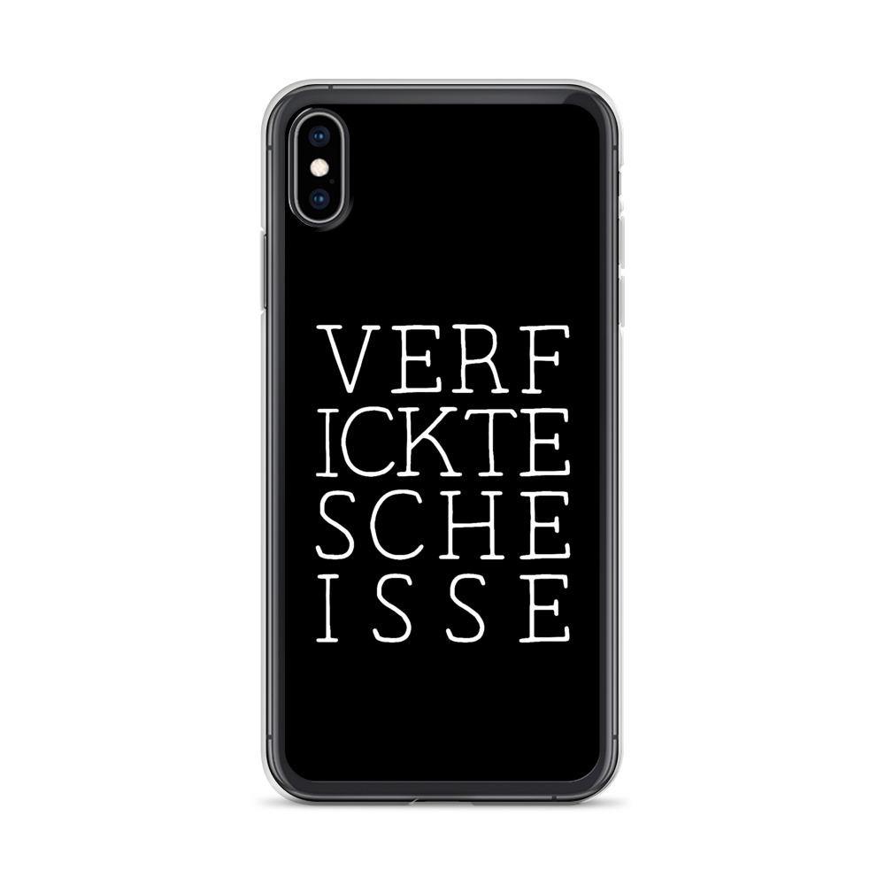 iPhone Hülle - VERFICKTESCHEISSE - Words on Shirts Sag es mit dem Mittelfinger Shirts Hoodies Sweatshirt Taschen Gymsack Spruch Sprüche Statement