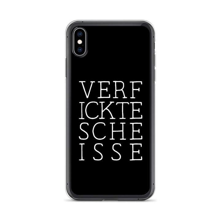 iPhone Hülle - VERFICKTESCHEISSE - Words on Shirts Sag es mit dem Mittelfinger Shirts Hoodies Sweatshirt Taschen Gymsack Spruch Sprüche Statement