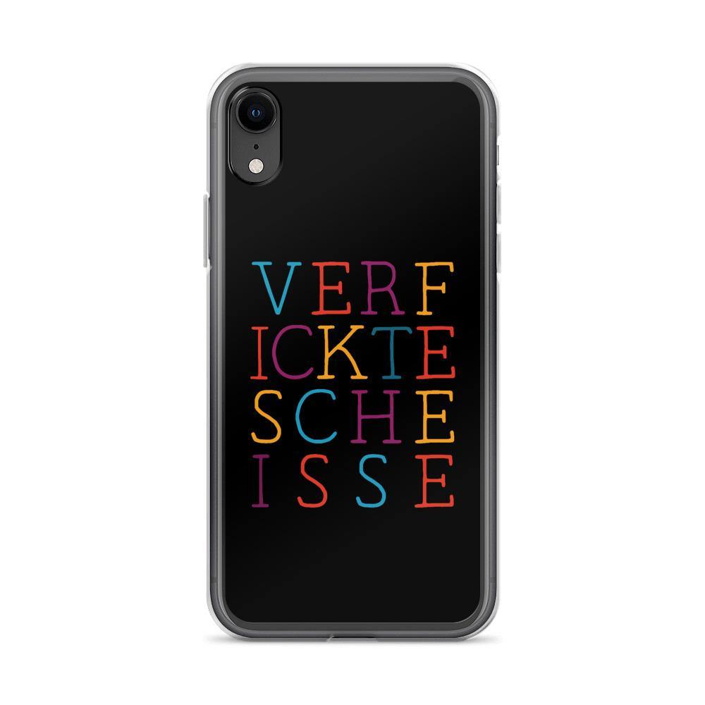 iPhone Hülle - VERFICKTESCHEISSE - Words on Shirts Sag es mit dem Mittelfinger Shirts Hoodies Sweatshirt Taschen Gymsack Spruch Sprüche Statement