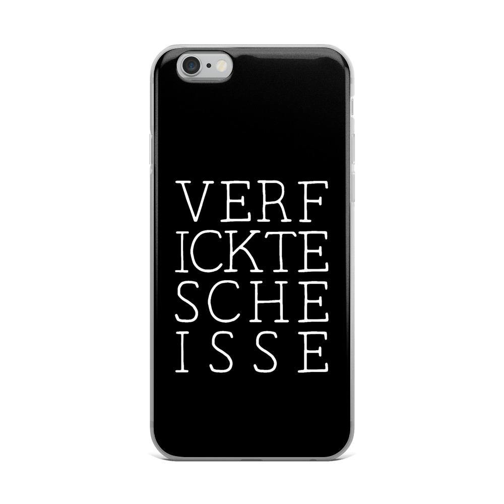 iPhone Hülle - VERFICKTESCHEISSE - Words on Shirts Sag es mit dem Mittelfinger Shirts Hoodies Sweatshirt Taschen Gymsack Spruch Sprüche Statement