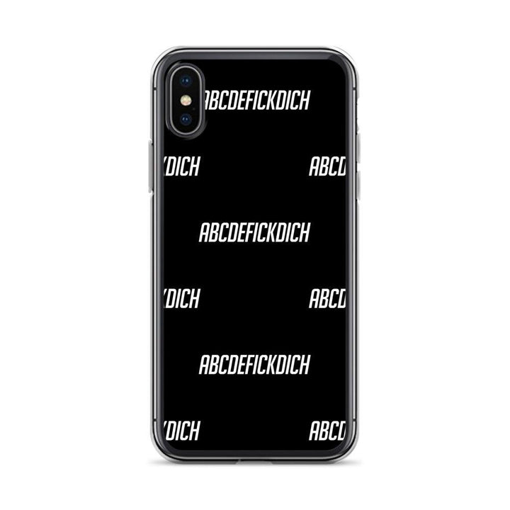 iPhone Hülle - ABCDEFICKDICH - Pattern - Words on Shirts Sag es mit dem Mittelfinger Shirts Hoodies Sweatshirt Taschen Gymsack Spruch Sprüche Statement