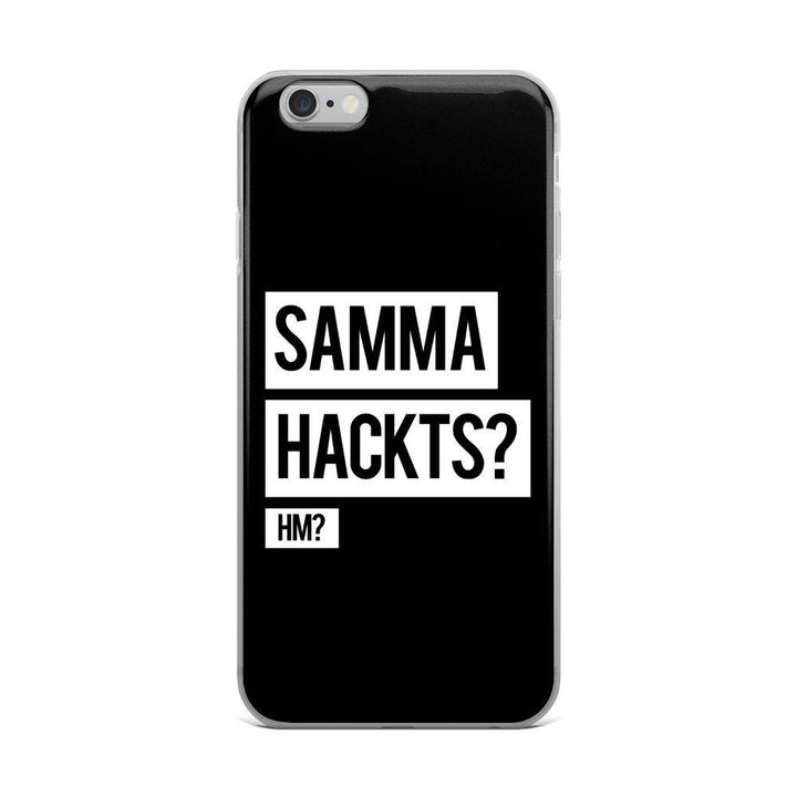 iPhone Hülle -  Samma Hackts? Hm? - Words on Shirts Sag es mit dem Mittelfinger Shirts Hoodies Sweatshirt Taschen Gymsack Spruch Sprüche Statement
