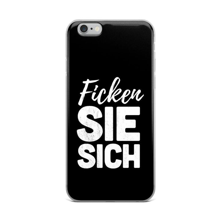 iPhone Hülle - Ficken Sie sich - Words on Shirts Sag es mit dem Mittelfinger Shirts Hoodies Sweatshirt Taschen Gymsack Spruch Sprüche Statement
