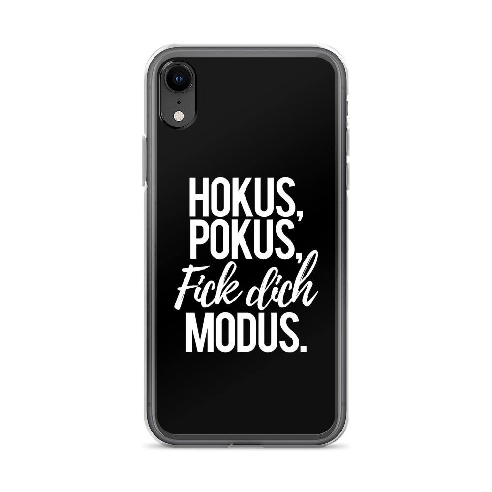 iPhone Hülle - Hokus Pokus Fick Dich Modus - Words on Shirts Sag es mit dem Mittelfinger Shirts Hoodies Sweatshirt Taschen Gymsack Spruch Sprüche Statement