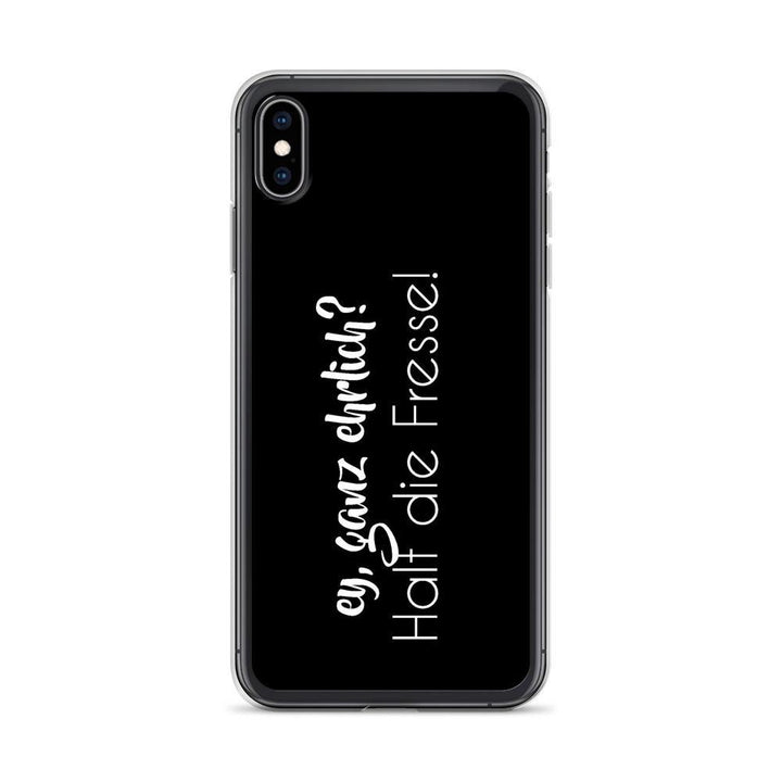 iPhone Hülle - ey ganz ehrlich? Halt die Fresse! - Words on Shirts Sag es mit dem Mittelfinger Shirts Hoodies Sweatshirt Taschen Gymsack Spruch Sprüche Statement