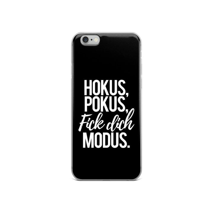 iPhone Hülle - Hokus Pokus Fick Dich Modus - Words on Shirts Sag es mit dem Mittelfinger Shirts Hoodies Sweatshirt Taschen Gymsack Spruch Sprüche Statement