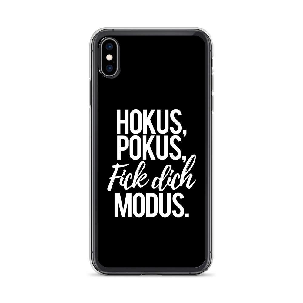 iPhone Hülle - Hokus Pokus Fick Dich Modus - Words on Shirts Sag es mit dem Mittelfinger Shirts Hoodies Sweatshirt Taschen Gymsack Spruch Sprüche Statement