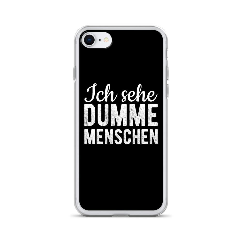 iPhone Hülle -  Ich sehe dumme Menschen - Words on Shirts Sag es mit dem Mittelfinger Shirts Hoodies Sweatshirt Taschen Gymsack Spruch Sprüche Statement