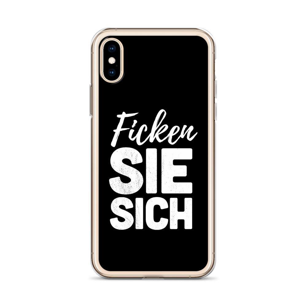 iPhone Hülle - Ficken Sie sich - Words on Shirts Sag es mit dem Mittelfinger Shirts Hoodies Sweatshirt Taschen Gymsack Spruch Sprüche Statement
