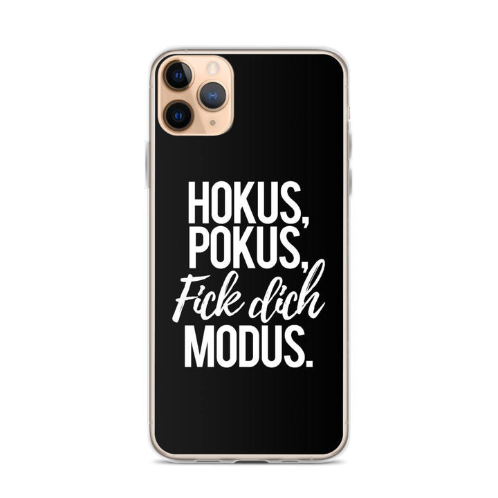 iPhone Hülle - Hokus Pokus Fick Dich Modus - Words on Shirts Sag es mit dem Mittelfinger Shirts Hoodies Sweatshirt Taschen Gymsack Spruch Sprüche Statement