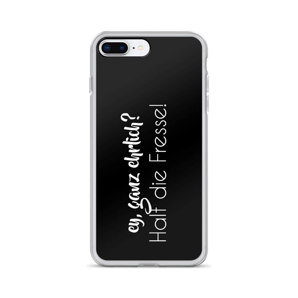 iPhone Hülle - ey ganz ehrlich? Halt die Fresse! - Words on Shirts Sag es mit dem Mittelfinger Shirts Hoodies Sweatshirt Taschen Gymsack Spruch Sprüche Statement