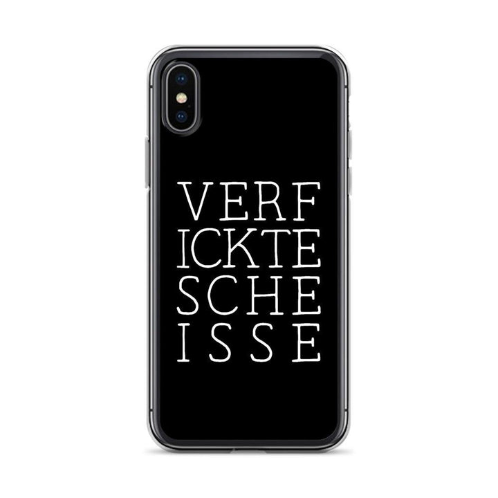 iPhone Hülle - VERFICKTESCHEISSE - Words on Shirts Sag es mit dem Mittelfinger Shirts Hoodies Sweatshirt Taschen Gymsack Spruch Sprüche Statement