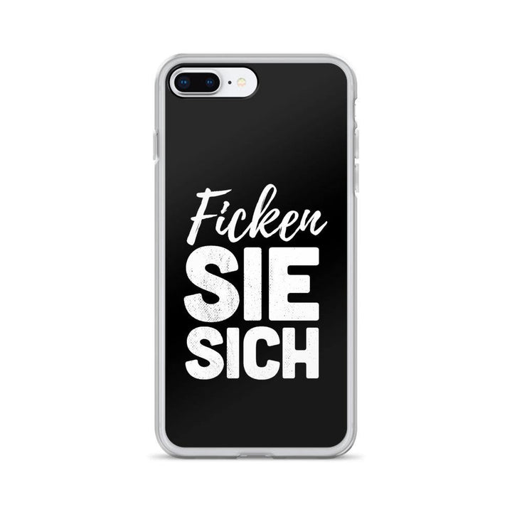 iPhone Hülle - Ficken Sie sich - Words on Shirts Sag es mit dem Mittelfinger Shirts Hoodies Sweatshirt Taschen Gymsack Spruch Sprüche Statement