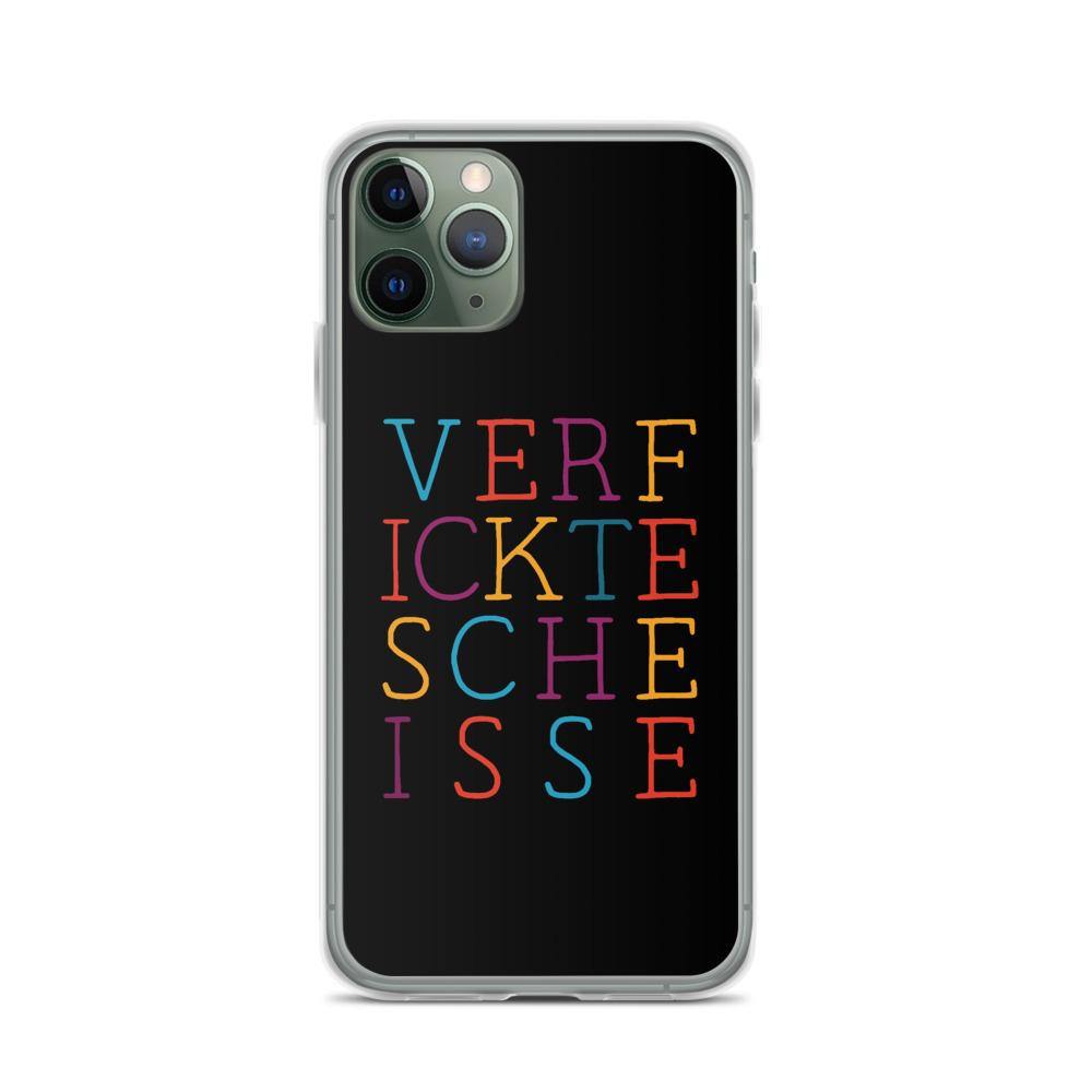 iPhone Hülle - VERFICKTESCHEISSE - Words on Shirts Sag es mit dem Mittelfinger Shirts Hoodies Sweatshirt Taschen Gymsack Spruch Sprüche Statement