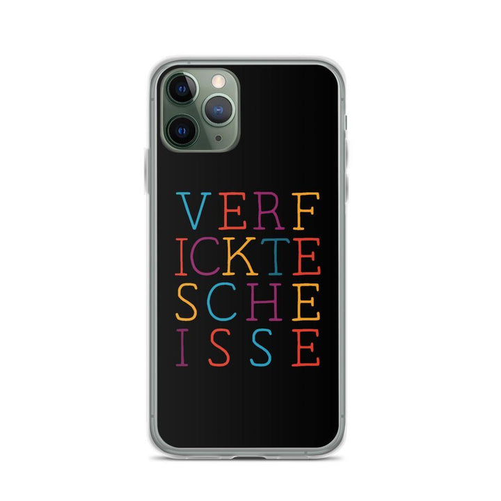 iPhone Hülle - VERFICKTESCHEISSE - Words on Shirts Sag es mit dem Mittelfinger Shirts Hoodies Sweatshirt Taschen Gymsack Spruch Sprüche Statement