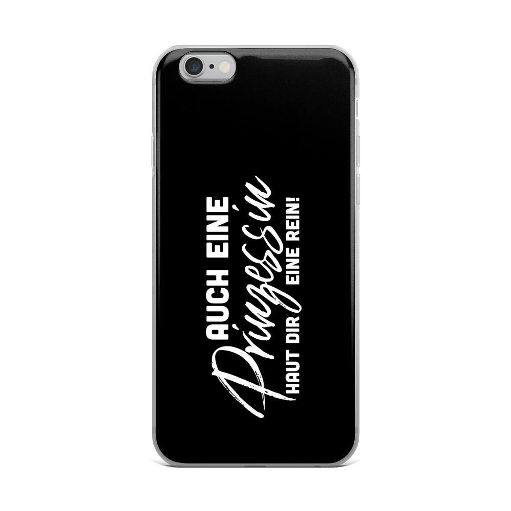 iPhone Hülle - Auch eine Prinzessin haut dir eine rein - Words on Shirts Sag es mit dem Mittelfinger Shirts Hoodies Sweatshirt Taschen Gymsack Spruch Sprüche Statement