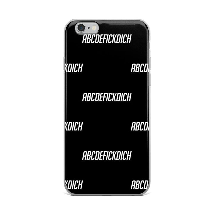 iPhone Hülle - ABCDEFICKDICH - Pattern - Words on Shirts Sag es mit dem Mittelfinger Shirts Hoodies Sweatshirt Taschen Gymsack Spruch Sprüche Statement