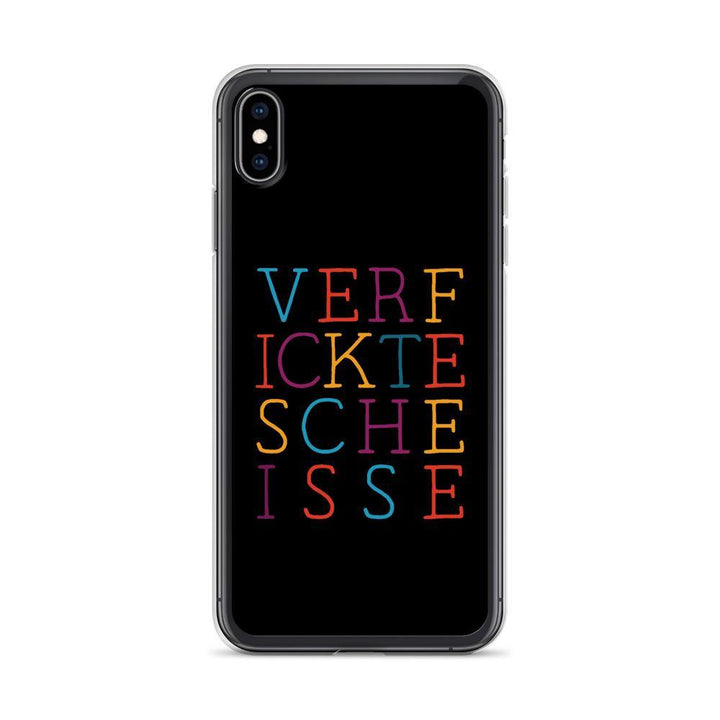 iPhone Hülle - VERFICKTESCHEISSE - Words on Shirts Sag es mit dem Mittelfinger Shirts Hoodies Sweatshirt Taschen Gymsack Spruch Sprüche Statement
