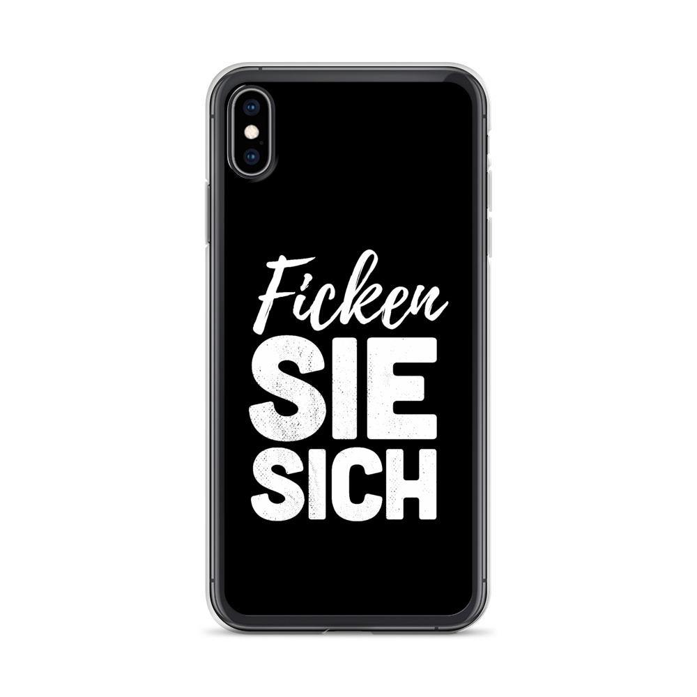 iPhone Hülle - Ficken Sie sich - Words on Shirts Sag es mit dem Mittelfinger Shirts Hoodies Sweatshirt Taschen Gymsack Spruch Sprüche Statement
