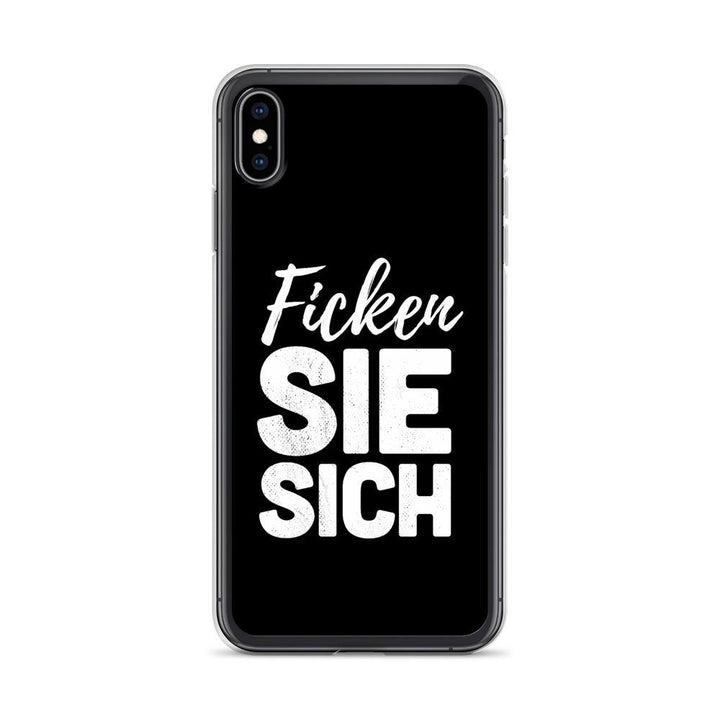 iPhone Hülle - Ficken Sie sich - Words on Shirts Sag es mit dem Mittelfinger Shirts Hoodies Sweatshirt Taschen Gymsack Spruch Sprüche Statement