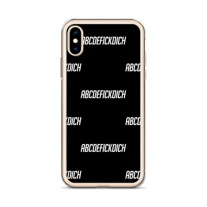 iPhone Hülle - ABCDEFICKDICH - Pattern - Words on Shirts Sag es mit dem Mittelfinger Shirts Hoodies Sweatshirt Taschen Gymsack Spruch Sprüche Statement